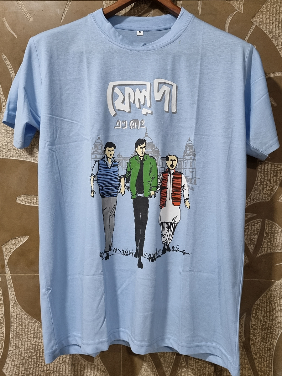 Feluda & Co Sky Blue Graphic T-shirt